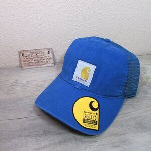 Carhartt Canvas Meshback Adjustable Snapback Trucker Cap Hat Deep Lagoon AH0286